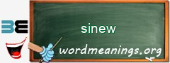 WordMeaning blackboard for sinew